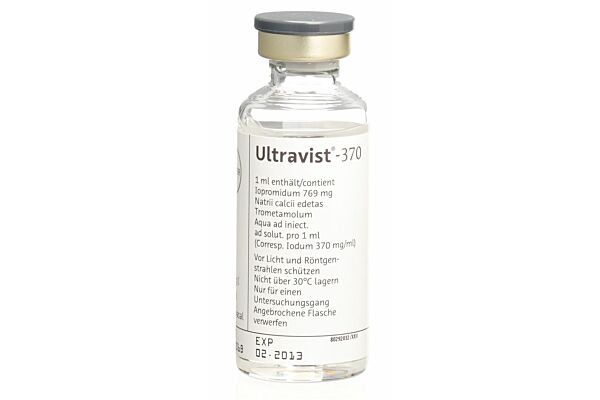Ultravist sol inj 370 mg/ml fl 50 ml