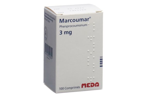 Marcoumar cpr 3 mg fl verre 100 pce