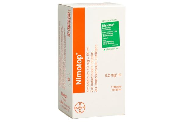 Nimotop Inf Lös 10 mg/50ml 5 Amp 50 ml