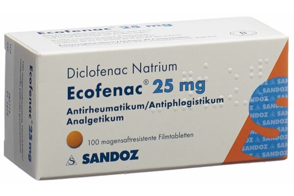 Ecofénac cpr pell 25 mg 100 pce