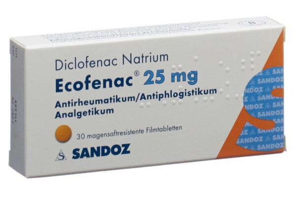 Ecofenac Filmtabl 25 mg 30 Stk
