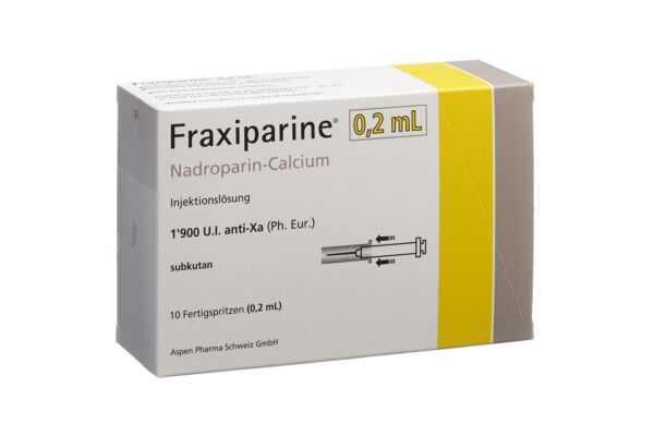 Fraxiparine 0.2 ml sol inj 10 ser pré 0.2 ml