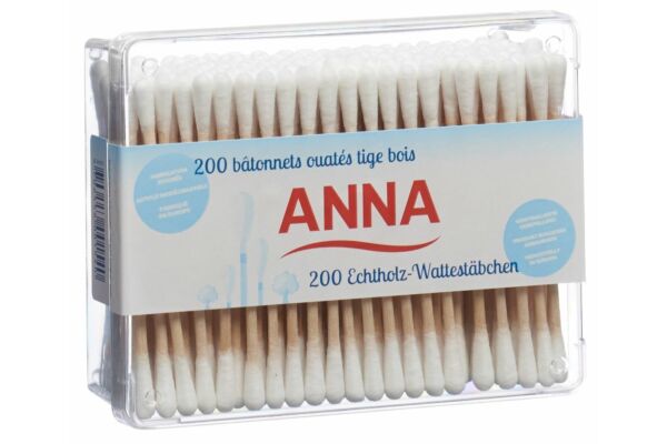 Anna Wattestäbchen Holz 200 Stk