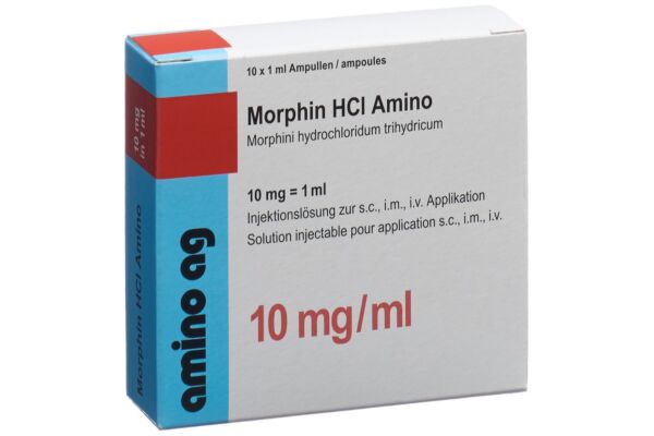 Morphin HCl Amino Inj Lös 10 mg/ml 10 Amp 1 ml