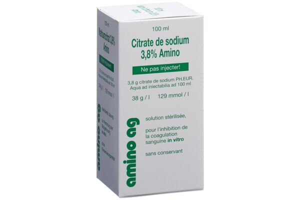 Citrate sodium Amino sol 3.8 % flac 100 ml