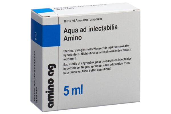 Aqua ad injectabilia Amino sol inj 5ml ampoules 10 pce