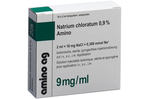 NaCl Amino Inj Lös 0.9 % 2ml Ampullen 10 Stk