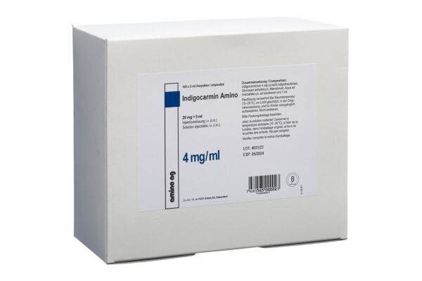 Indigocarmin Amino 20 mg/5ml 100 Amp 5 ml
