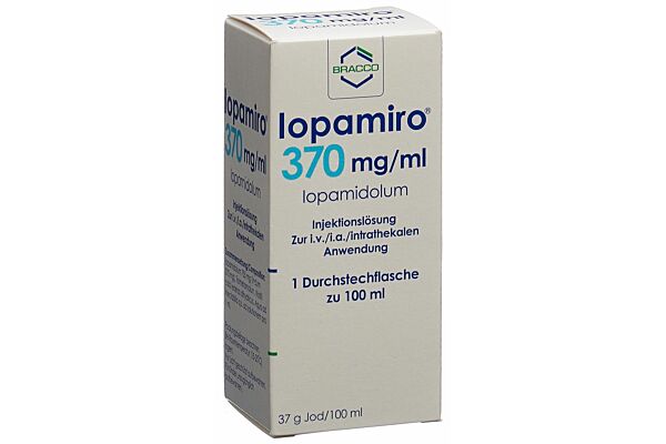 Iopamiro sol inj 370 mg/ml 100ml flacon