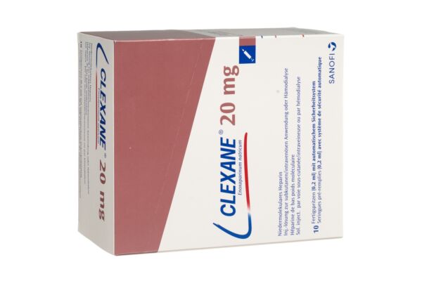 Clexane Inj Lös 20 mg/0.2ml 10 Fertspr 0.2 ml