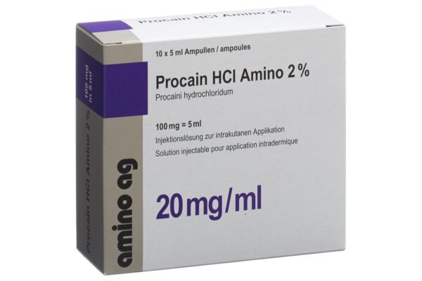 Procain HCl Amino 100 mg/5ml 10 Amp 5 ml