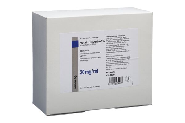 Procain HCl Amino 100 mg/5ml 100 Amp 5 ml