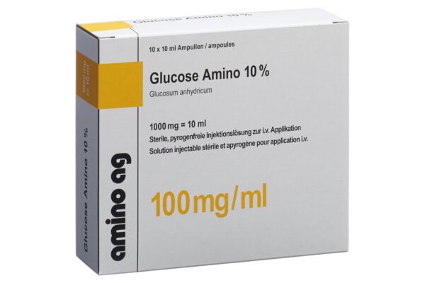 Glucose Amino sol inj 10 % 10ml ampoule 10 pce