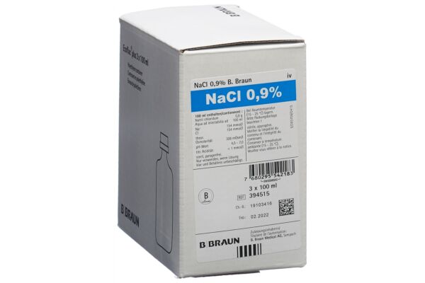 NaCl B. Braun sol perf 0.9 % 100ml Miniflac 3 pce