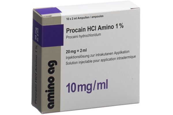 Procain HCl Amino 20 mg/2ml 10 Amp 2 ml