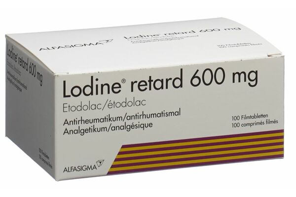 Lodine retard cpr pell ret 600 mg 100 pce