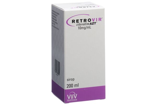Retrovir AZT sirop 10 mg/ml fl 200 ml
