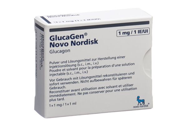 GlucaGen Novo subst sèche 1 mg cum solvens flac