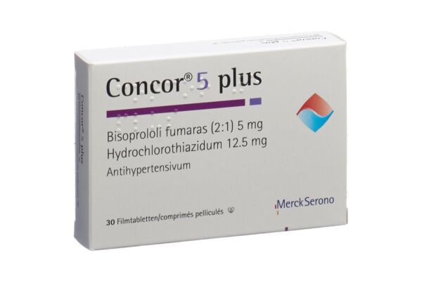 Concor 5 plus cpr pell 5/12.5 mg 30 pce