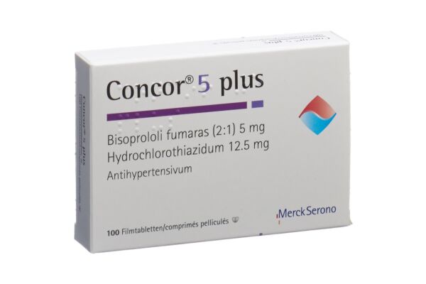 Concor 5 plus cpr pell 5/12.5 mg 100 pce