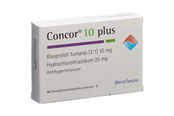 Concor 10 plus cpr pell 10/25 mg 30 pce