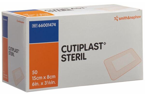 Cutiplast Steril pansement vulnéraire 15cmx8cm blanc 50 pce