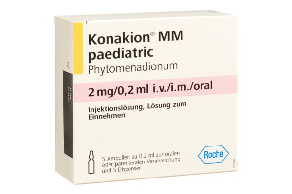 Konakion MM paediatric Inj Lös 2 mg/0.2ml 5 Amp 0.2 ml