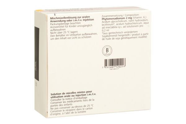 Konakion MM paediatric sol inj 2 mg/0.2ml 5 amp 0.2 ml