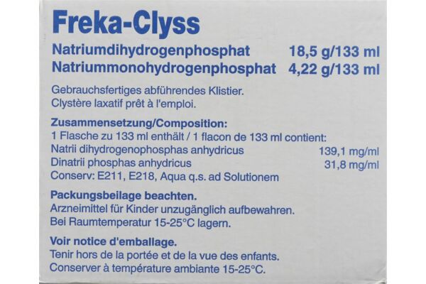 Freka Clyss Klistier 20 Fl 133 ml