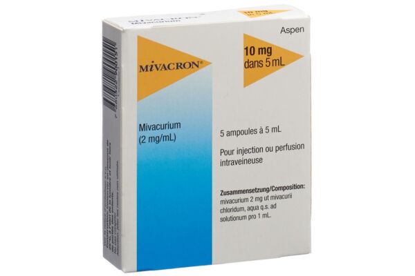 Mivacron Inj Lös 10 mg/5ml 5 Amp 5 ml