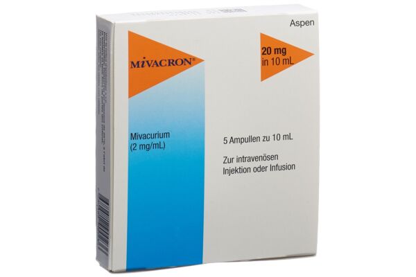 Mivacron Inj Lös 20 mg/10ml 5 Amp 10 ml