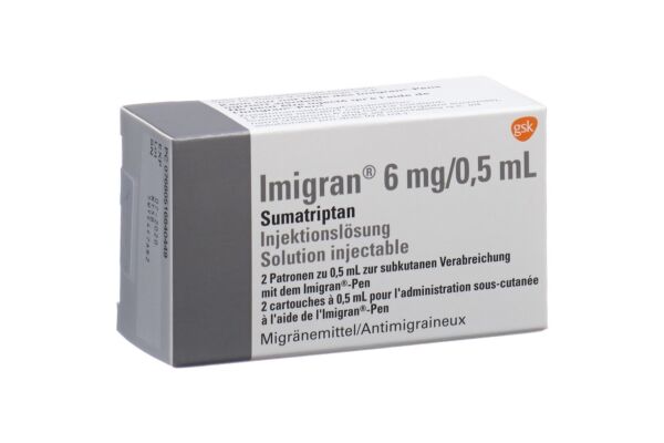Imigran sol inj 6 mg/0.5ml amp 2 pce