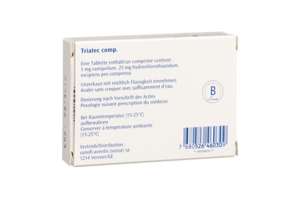 Triatec comp. cpr 5/25 mg 20 pce