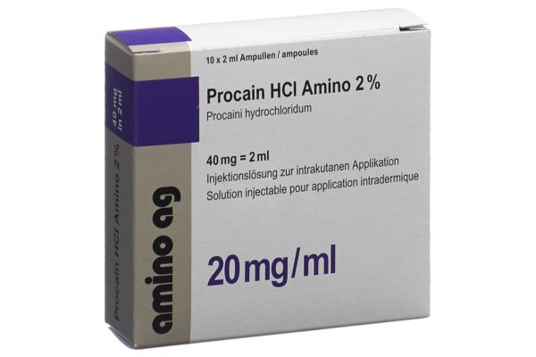 Procaine HCl Amino 40 mg/2ml 10 amp 2 ml