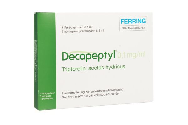 Decapeptyl sol inj 0.1 mg/ml ser pré 7 pce