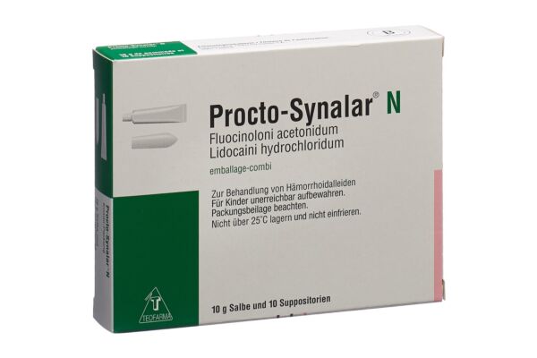 Procto Synalar N emballage-combi onguent 10 g + suppositoires 10 pièces