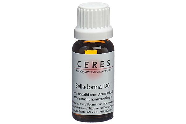 Ceres Belladonna D 6 Dilution Fl 20 ml