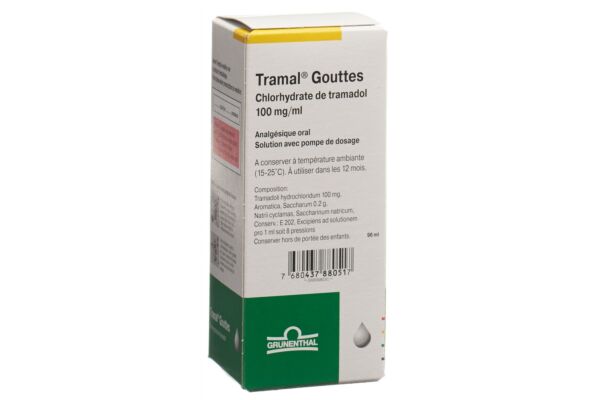 Tramal gouttes 100 mg/ml avec pompe de dosage fl 96 ml