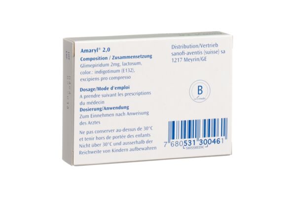Amaryl Tabl 2 mg 30 Stk