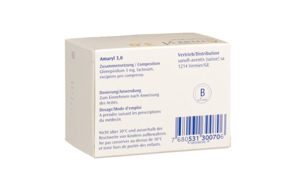 Amaryl Tabl 3 mg 120 Stk
