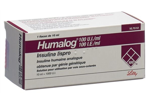 Humalog Insuline sol inj 100 UI/ml flac 10 ml