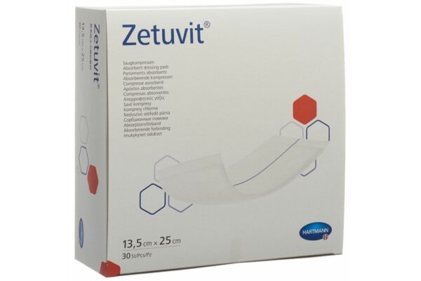 Zetuvit compresse absorbante 13.5x25cm 30 pce