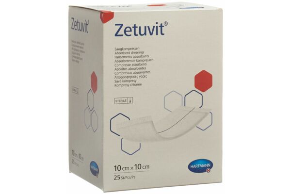 Zetuvit compresse absorbante 10x10cm stérile 25 pce