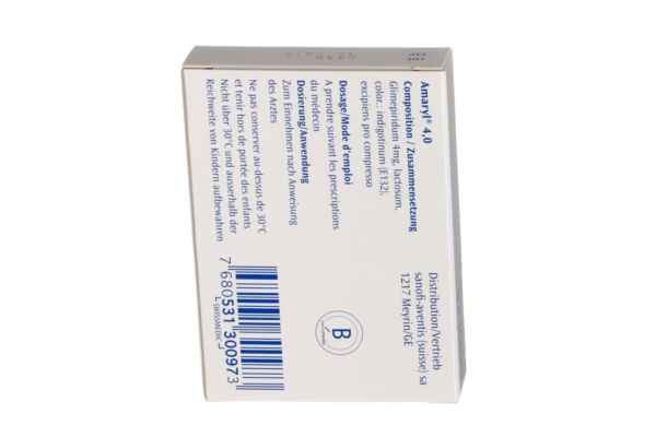 Amaryl Tabl 4 mg 30 Stk