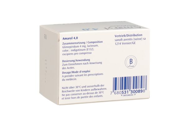 Amaryl Tabl 4 mg 120 Stk