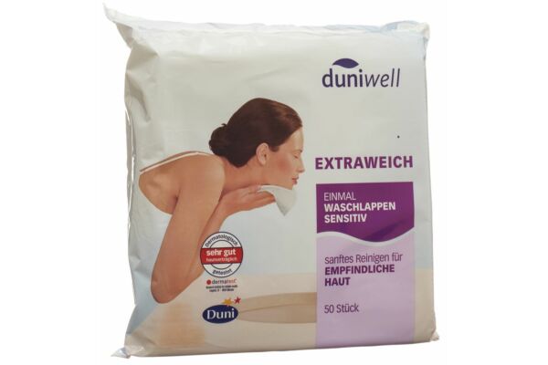 Duniwell lavettes usage unique sensitive 50 pce