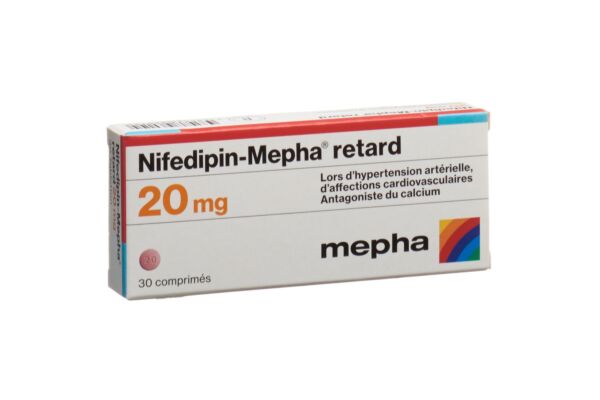 Nifedipin-Mepha Ret Tabl 20 mg 30 Stk