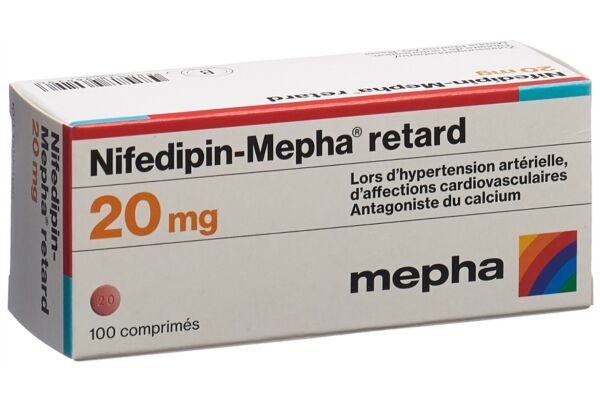 Nifedipin-Mepha Ret Tabl 20 mg 100 Stk