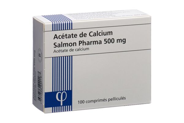 Acétate de Calcium Salmon Pharma cpr pell 500 mg 100 pce