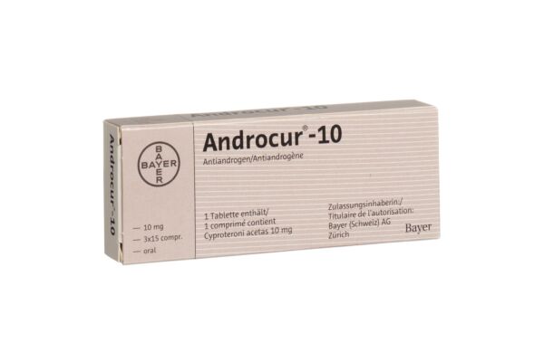 Acheter Androcur cpr 10 mg 3 x 15 pce sur ordonnance chez Amavita